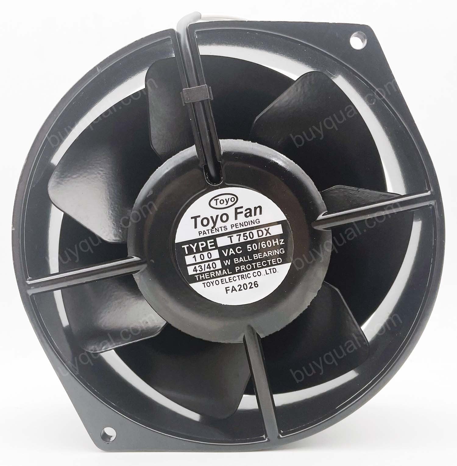TOYO T750DX T750DX-TP 100V 43/40W 2wires Cooling Fan TOYO T750DX T750DX-TP 100V 43/40W 2wires Cooling Fan